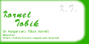 kornel tobik business card